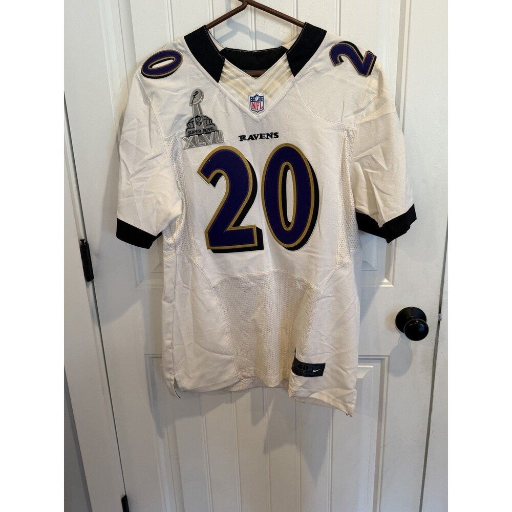 Nike Ed Reed #20 Baltimore Ravens Super Bowl XLVII On Field Jersey Men 40